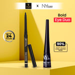 Buy Good Vibes x NY Bae (HydraBold Kajal- Intense Black (0.35g) + Truly Matte Liquid Eyeliner (4.5ml) Combo. - Purplle