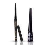 Buy Good Vibes x NY Bae (HydraBold Kajal- Intense Black (0.35g) + Truly Matte Liquid Eyeliner (4.5ml) Combo. - Purplle