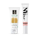 Buy Good Vibes x NY Bae Golden Glow Kit By Purplle | Bestsellers | Strobe Cream Pink Topaz (12) | Peel Off Mask (50 gm) | Korean Skin | Brightening Kit. - Purplle