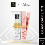 Buy Good Vibes x NY Bae (Good Vibes Gold Brightening Peel Off Mask (50 gm) x NY Bae 5 in 1 Lipstick (Nude) Combo.) - Purplle