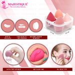 Buy Majestique Professional Makeup Sponges Blender Set, Beauty Blender with Egg Case - 4Pcs Multicolor & Shade May Vary - Purplle