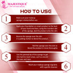Buy Majestique Professional Makeup Sponges Blender Set, Beauty Blender with Egg Case - 4Pcs Multicolor & Shade May Vary - Purplle