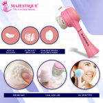 Buy Majestique Deep Pore Cleaning Facial Brush, Soft Double Sided Silicon Face Brush for Multifunctional Use - Multicolor 1 Pc - Purplle