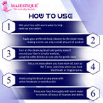 Buy Majestique Deep Pore Cleaning Facial Brush, Soft Double Sided Silicon Face Brush for Multifunctional Use - Multicolor 1 Pc - Purplle