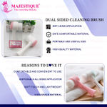 Buy Majestique Deep Pore Cleaning Facial Brush, Soft Double Sided Silicon Face Brush for Multifunctional Use - Multicolor 1 Pc - Purplle