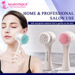 Buy Majestique Deep Pore Cleaning Facial Brush, Soft Double Sided Silicon Face Brush for Multifunctional Use - Multicolor 1 Pc - Purplle