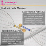 Buy Majestique Scalp Massager, Handheld Head Massage Tingle for Deep Relaxation, Hair Stimulation and Stress Relief - Multicolor 1 Pc - Purplle