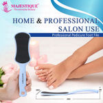 Buy Majestique Foot Scrubber for Dead Skin, Pedicure Foot Rasp Removes Cracked Heels, Dead Skin for Wet and Dry Feet - Multicolor - Purplle