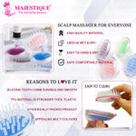 Buy Majestique Bath Scalp Massager, Shampoo Brush, Scalp Massage Brush, Stress & Tension Relief - Multicolor - Purplle