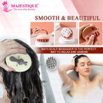 Buy Majestique Body Bath Silicone Shampoo Massager, Head Care Massage Brush for Shampoo, Stress & Tension Relief - Large / Multicolor 2 Pcs - Purplle
