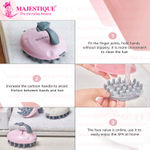 Buy Majestique Body Bath Silicone Shampoo Massager, Head Care Massage Brush for Shampoo, Stress & Tension Relief - Large / Multicolor 2 Pcs - Purplle