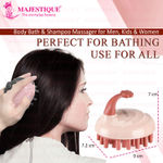Buy Majestique Body Bath Silicone Shampoo Massager, Head Care Massage Brush for Shampoo, Stress & Tension Relief - Large / Multicolor 2 Pcs - Purplle