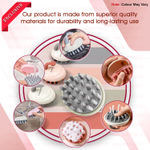 Buy Majestique Body Bath Silicone Shampoo Massager, Head Care Massage Brush for Shampoo, Stress & Tension Relief - Large / Multicolor 2 Pcs - Purplle
