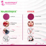 Buy Majestique Round Pocket Makeup Mirror, 1X/2X Magnifying Foldable Mirror with Compact Size - 1 Pcs / Multicolor - Purplle