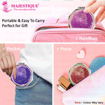 Buy Majestique Dual Side Hexaglitter Pocket Mirror, Distortion-Free, Compact Small Folding Makeup Mirror - Multicolor - Purplle