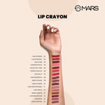Buy MARS Won't Smudge Won't Budge Crayon Lipstick up to 12 Hours Stay | Matte Finish | Waterproof | Won't Smudge Won't Budge Lip Crayon (3.5 gm) (07-Let's Do It) - Purplle