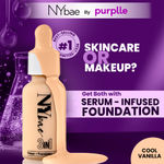Buy NY Bae 3 IN 1 Serum Foundation - Cool Vanilla 02 (30 ml) | Infused with Primer | Moisturising I Glowing Korean Skin I Celeb Glow | Dewy Makeup | Evens Skin Tone | Ultra Glow - Purplle