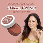 Buy Clensta Lip Cheek Tint - Coral Crush, with Vitamin E For Nourishes & Hydrates Dry Chapped Lips 5g - Purplle