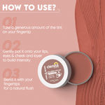 Buy Clensta Lip Cheek Tint - Coral Crush, with Vitamin E For Nourishes & Hydrates Dry Chapped Lips 5g - Purplle
