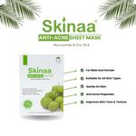 Buy Skinaa Anti-Acne Sheet Mask with Niacinamide and Zinc PCA | Reduces Dark Spots, Tightens Pores & Controls Acne - Face Sheet Masks for Women & Men 18 gm (ANTI-ACNE SHEET MASK) - Purplle