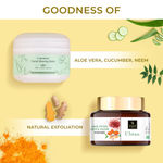 Buy Good Vibes x Carmesi Weekly Routine (Shaving Balm (2 in 1) , Facial razor (1+1) , Ubtan Facewash (120 ml) , Glow Powder (150 gm)) - Purplle