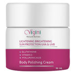 Buy Vigini Body Whitening Lightening Brightening Moisturizing Polishing Fairness Exfoliating Day Night Gel Cream Glowing Skin De Tan Uneven Tone Pigmentation Dark Spot Remover Glutathione Vitamin C & Hyaluronic Acid SPF 30 Sunblock 50 ml - Purplle