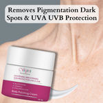 Buy Vigini Body Whitening Lightening Brightening Moisturizing Polishing Fairness Exfoliating Day Night Gel Cream Glowing Skin De Tan Uneven Tone Pigmentation Dark Spot Remover Glutathione Vitamin C & Hyaluronic Acid SPF 30 Sunblock 50 ml - Purplle