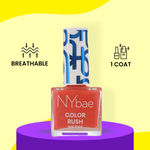 Buy NY Bae Color Rush Nail Paint - Flirty Orange 04 (5.6 ml) | Chip Resistant | Long Lasting | Quick Dry | Gel Nail Polish - Purplle