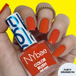 Buy NY Bae Color Rush Nail Paint - Flirty Orange 04 (5.6 ml) | Chip Resistant | Long Lasting | Quick Dry | Gel Nail Polish - Purplle