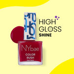 Buy NY Bae Color Rush Nail Paint | Chip Resistant | Long Lasting | Quick Dry | Gel Nail Polish - Darling Red 06 (5.6ml) - Purplle