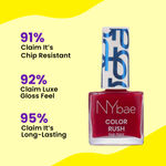 Buy NY Bae Color Rush Nail Paint | Chip Resistant | Long Lasting | Quick Dry | Gel Nail Polish - Darling Red 06 (5.6ml) - Purplle