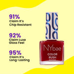 Buy NY Bae Color Rush Nail Paint - Ruby Rush 07 (5.6 ml) | Chip Resistant | Long Lasting | Quick Dry | Gel Nail Polish - Purplle