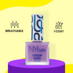 Buy NY Bae Color Rush Nail Paint | Chip Resistant | Long Lasting | Quick Dry | Gel Nail Polish - Lilac Lady 15 (5.6ml) - Purplle