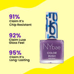 Buy NY Bae Color Rush Nail Paint - Orchid Organza 17 (5.6 ml) | Chip Resistant | Long Lasting | Quick Dry | Gel Nail Polish - Purplle
