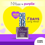 Buy NY Bae Color Rush Nail Paint - Starry Plum 19 (5.6 ml) | Chip Resistant | Long Lasting | Quick Dry | Gel Nail Polish - Purplle