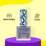 Buy NY Bae Color Rush Nail Paint - Smokey Blue 21 (5.6 ml) | Chip Resistant | Long Lasting | Quick Dry | Gel Nail Polish - Purplle