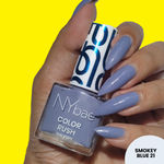 Buy NY Bae Color Rush Nail Paint - Smokey Blue 21 (5.6 ml) | Chip Resistant | Long Lasting | Quick Dry | Gel Nail Polish - Purplle