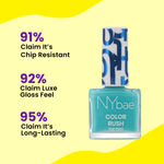 Buy NY Bae Color Rush Nail Paint - Turquoise Treat 25 (5.6 ml) | Chip Resistant | Long Lasting | Quick Dry | Gel Nail Polish - Purplle