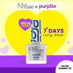 Buy NY Bae Color Rush Nail Paint - Silver Shimmy 33 (5.6 ml) | Chip Resistant | Long Lasting | Quick Dry | Gel Nail Polish - Purplle
