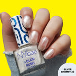 Buy NY Bae Color Rush Nail Paint - Silver Shimmy 33 (5.6 ml) | Chip Resistant | Long Lasting | Quick Dry | Gel Nail Polish - Purplle