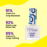 Buy NY Bae Color Rush Nail Paint - Joyful Jasmine 34 (5.6 ml) | Chip Resistant | Long Lasting | Quick Dry | Gel Nail Polish - Purplle