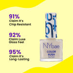 Buy NY Bae Color Rush Nail Paint | Chip Resistant | Long Lasting | Quick Dry | Gel Nail Polish - White Wonder 35 (5.6ml) - Purplle