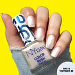 Buy NY Bae Color Rush Nail Paint - White Wonder 35 (5.6 ml) | Chip Resistant | Long Lasting | Quick Dry | Gel Nail Polish - Purplle