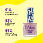 Buy NY Bae Color Rush Nail Paint - Pretty Pink Chrome 36 (5.6 ml) | Chip Resistant | Long Lasting | Quick Dry | Gel Nail Polish - Purplle