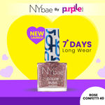 Buy NY Bae Color Rush Nail Paint - Rose Confetti 40 (5.6ml) | Chip Resistant | Long Lasting | Quick Dry | Gel Nail Polish - Purplle