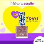 Buy NY Bae Color Rush Nail Paint - Rose Confetti 40 (5.6 ml) | Chip Resistant | Long Lasting | Quick Dry | Gel Nail Polish - Purplle