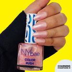 Buy NY Bae Color Rush Nail Paint- Charming Champagne 41 (5.6 ml) | Chip Resistant | Long Lasting | Quick Dry | Gel Nail Polish - Purplle