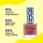 Buy NY Bae Color Rush Nail Paint - Cute Carnation 43 (5.6 ml) | Chip Resistant | Long Lasting | Quick Dry | Gel Nail Polish - Purplle