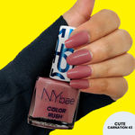 Buy NY Bae Color Rush Nail Paint - Cute Carnation 43 (5.6 ml) | Chip Resistant | Long Lasting | Quick Dry | Gel Nail Polish - Purplle