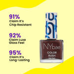 Buy NY Bae Color Rush Nail Paint - Chocolate Cake 47 (5.6 ml) | Chip Resistant | Long Lasting | Quick Dry | Gel Nail Polish - Purplle